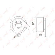 Ролик ремня ГРМ LYNXauto натяжной, арт. PB-1033