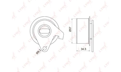 Ролик ремня ГРМ LYNXauto натяжной, арт. PB-1033
