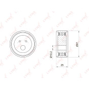 Ролик ремня ГРМ LYNXauto натяжной, арт. PB-1034