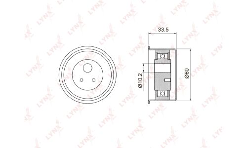 Ролик ремня ГРМ LYNXauto натяжной, арт. PB-1036