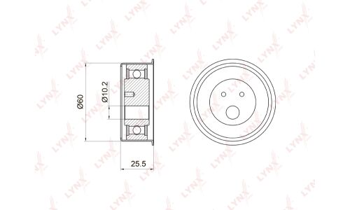 Ролик ремня ГРМ LYNXauto, арт. PB-1038