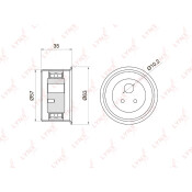 Ролик ремня ГРМ LYNXauto натяжной, арт. PB-1039