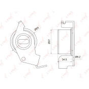 Ролик ремня ГРМ LYNXauto натяжной, арт. PB-1040