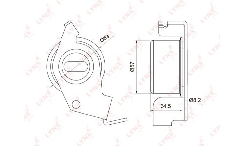 Ролик ремня ГРМ LYNXauto натяжной, арт. PB-1040