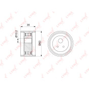 Ролик ремня ГРМ LYNXauto натяжной, арт. PB-1041