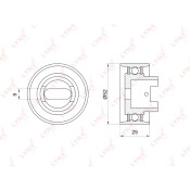Ролик ремня ГРМ LYNXauto натяжной, арт. PB-1042
