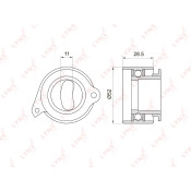 Ролик ремня ГРМ LYNXauto натяжной, арт. PB-1044