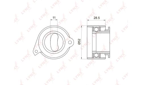 Ролик ремня ГРМ LYNXauto натяжной, арт. PB-1044