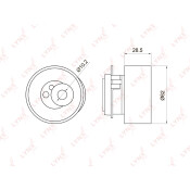 Ролик ремня ГРМ LYNXauto натяжной, арт. PB-1046