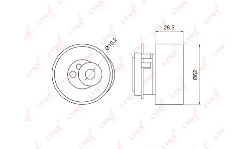 Ролик ремня ГРМ LYNXauto натяжной, арт. PB-1046