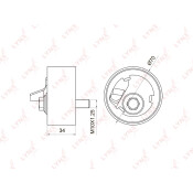 Ролик ремня ГРМ LYNXauto, арт. PB-1056