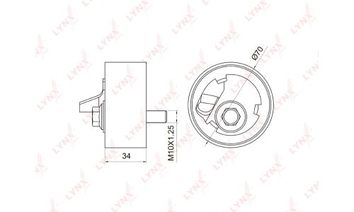 Ролик ремня ГРМ LYNXauto, арт. PB-1056