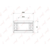 Ролик ремня ГРМ LYNXauto натяжной, арт. PB-1057