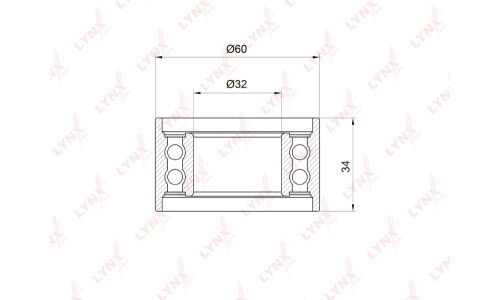 Ролик ремня ГРМ LYNXauto натяжной, арт. PB-1057