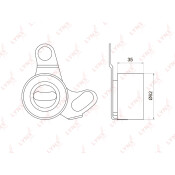 Ролик ремня ГРМ LYNXauto натяжной, арт. PB-1064