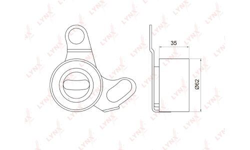 Ролик ремня ГРМ LYNXauto натяжной, арт. PB-1064