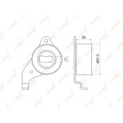 Ролик ремня ГРМ LYNXauto натяжной, арт. PB-1065