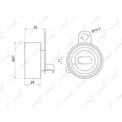 Ролик ремня ГРМ LYNXauto натяжной, арт. PB-1067