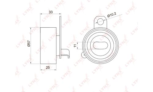 Ролик ремня ГРМ LYNXauto натяжной, арт. PB-1067