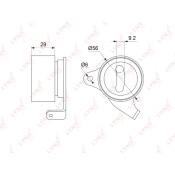 Ролик ремня ГРМ LYNXauto натяжной, арт. PB-1068