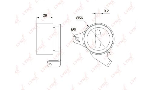 Ролик ремня ГРМ LYNXauto натяжной, арт. PB-1068