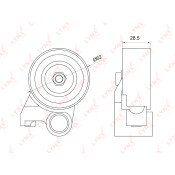 Ролик ремня ГРМ LYNXauto натяжной, арт. PB-1072