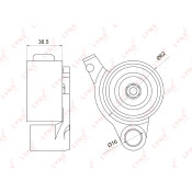 Ролик ремня ГРМ LYNXauto натяжной, арт. PB-1076