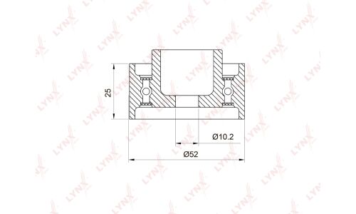 Ролик ремня ГРМ LYNXauto обводной, арт. PB-3019