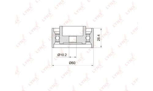 Ролик ремня ГРМ LYNXauto обводной, арт. PB-3020