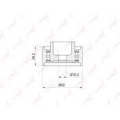 Ролик ремня ГРМ LYNXauto обводной, арт. PB-3021