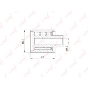 Ролик ремня ГРМ LYNXauto обводной, арт. PB-3031