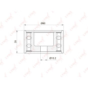 Ролик ремня ГРМ LYNXauto обводной, арт. PB-3033