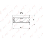 Ролик ремня ГРМ LYNXauto обводной, арт. PB-3035