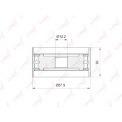 Ролик ремня ГРМ LYNXauto обводной, арт. PB-3039