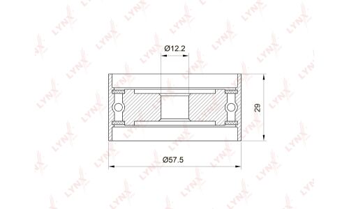 Ролик ремня ГРМ LYNXauto обводной, арт. PB-3039