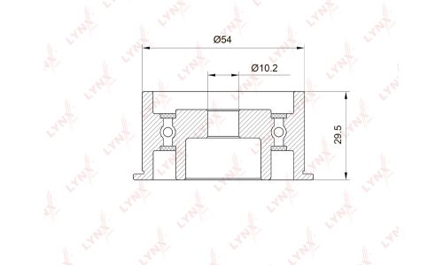 Ролик ремня ГРМ LYNXauto, арт. PB-3040