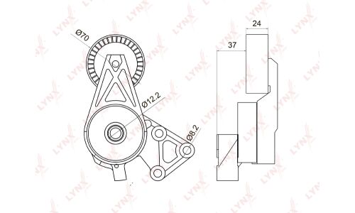 Натяжитель ремня навесного оборудования LYNXauto, арт. PT-3004