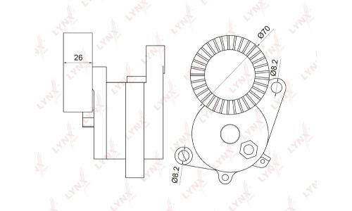 Натяжитель ремня навесного оборудования LYNXauto, арт. PT-3007