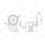 Натяжитель ремня навесного оборудования LYNXauto, арт. PT-3008