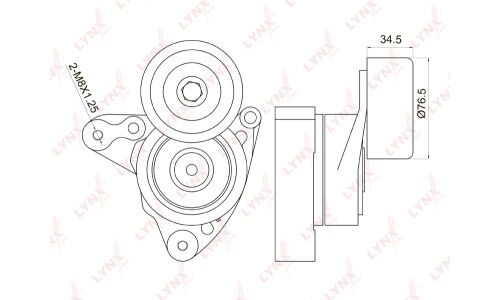 Натяжитель ремня навесного оборудования LYNXauto, арт. PT-3014