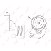 Натяжитель ремня навесного оборудования LYNXauto, арт. PT-3018