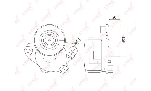 Натяжитель ремня навесного оборудования LCV LYNXauto, арт. PT-3020