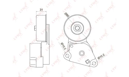 Натяжитель ремня навесного оборудования LYNXauto, арт. PT-3023