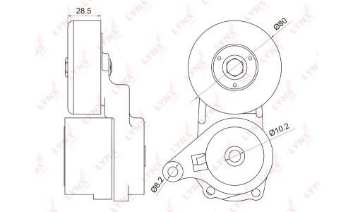 Натяжитель ремня навесного оборудования LYNXauto, арт. PT-3024