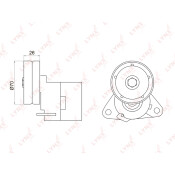 Натяжитель ремня навесного оборудования LYNXauto, арт. PT-3031