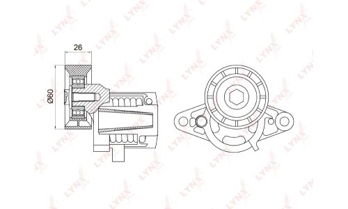 Натяжитель ремня навесного оборудования LADA LARGUS LYNXauto, арт. PT-3037