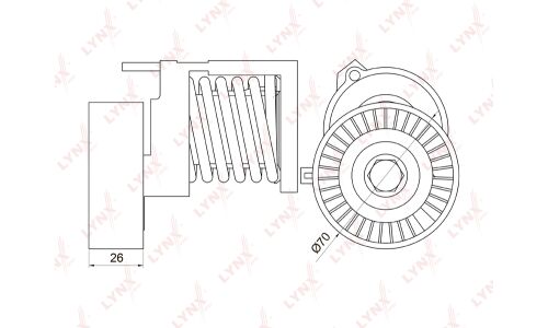 Натяжитель ремня навесного оборудования LYNXauto, арт. PT-3038