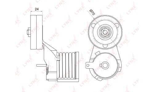 Натяжитель ремня навесного оборудования LYNXauto, арт. PT-3040