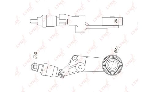 Натяжитель ремня навесного оборудования LYNXauto, арт. PT-3044