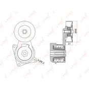 Натяжитель ремня навесного оборудования LYNXauto, арт. PT-3046